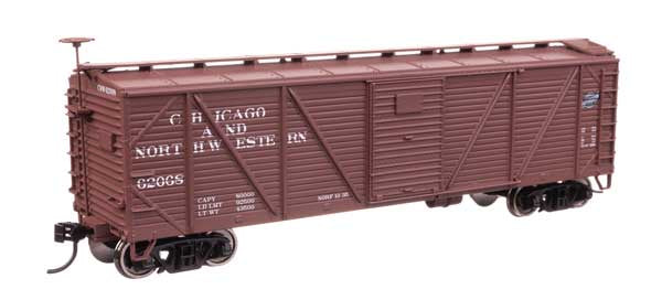 WalthersMainline HO 40' ARA Single Sheathed Boxcar - Ready to Run -- Chicago & North Western(TM) #62068