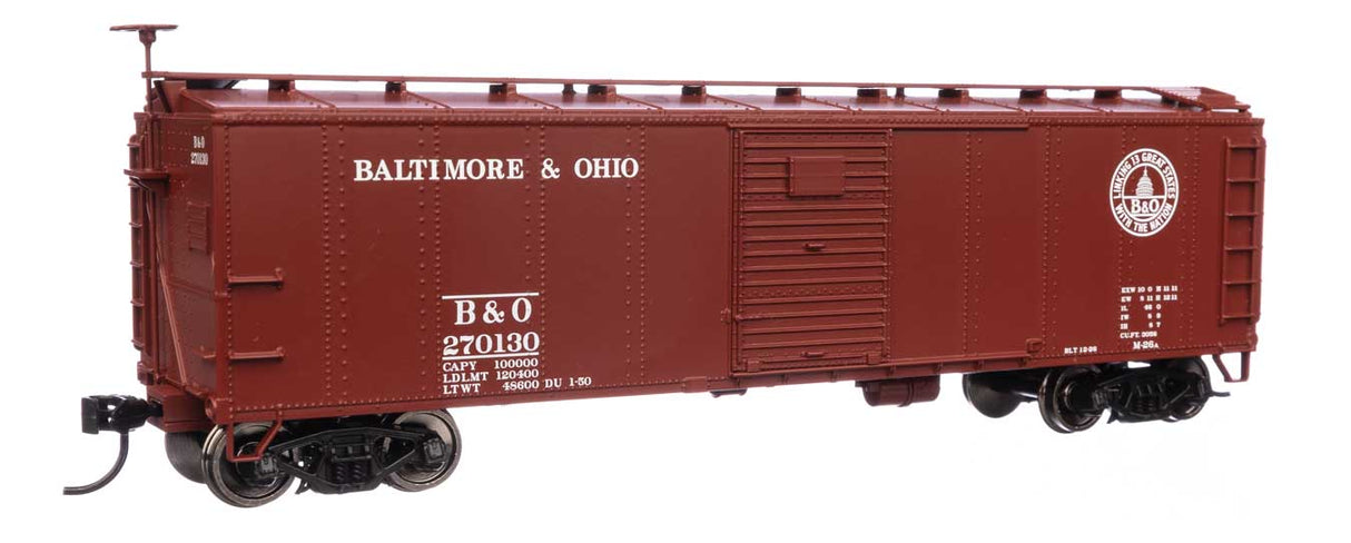 WalthersMainline HO 40' Early X29 Boxcar - Ready to Run -- Baltimore & Ohio #270130
