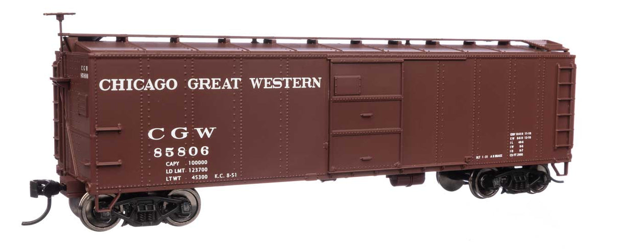 WalthersMainline HO 40' Early X29 Boxcar - Ready to Run -- Chicago Great Western #85806