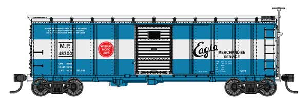 WalthersMainline HO 40' Steel Boxcar with Murphy Ends - Ready to Run -- Missouri Pacific (MP) #48300