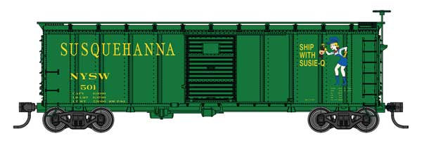 WalthersMainline HO 40' Steel Boxcar with Murphy Ends - Ready to Run -- New York Susquehanna & Western (NYS&W) #501