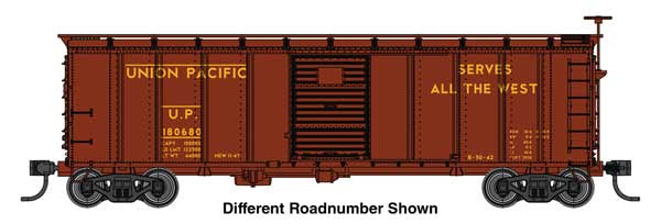 WalthersMainline HO 40' Steel Boxcar with Murphy Ends - Ready to Run -- Union Pacific (UP) #180684
