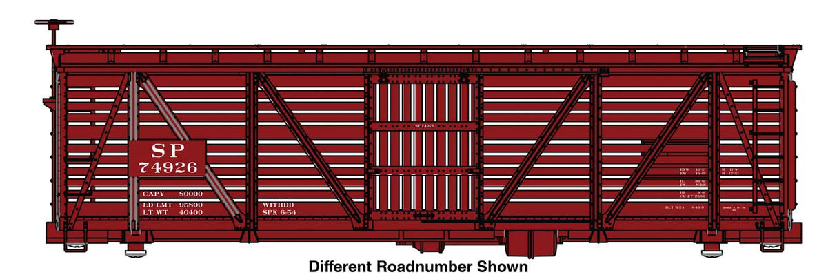 WalthersMainline HO 40'Wood Stock Car - Ready to Run -- Southern Pacific(TM) #74933