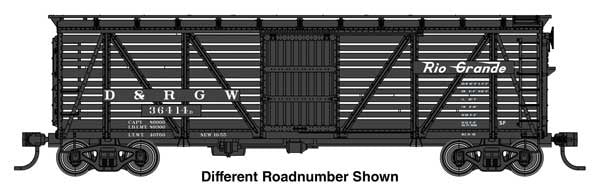 WalthersMainline HO 40' Wood Stock Car with Dreadnaught ends - Ready to Run -- Denver & rio Grande Western (D&RGW) #36432D