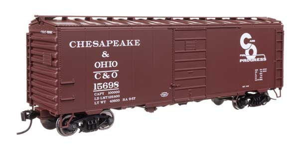 WalthersMainline HO 40' PS-1 Boxcar - Ready to Run -- Chesapeake & Ohio (C&O) #15698