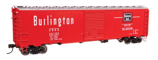 WalthersMainline HO 50' AAR Single Door Boxcar - Ready to Run -- Chicago, Burlington & Quincy #20163