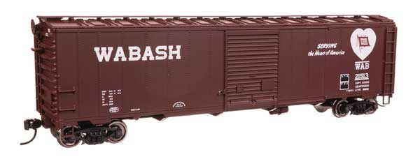WalthersMainline HO 50' AAR Single Door Boxcar - Ready to Run -- Wabash #21513