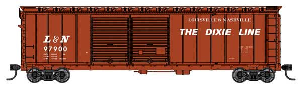 WalthersMainline HO 50' AAR Improved Double-Door Boxcar - Ready to Run -- Louisville & Nashville (L&N) #97900