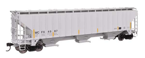 WalthersMainline HO 57' Trinity 4750 3-Bay Covered Hopper - Ready to Run -- General Electric Rail Service WCFX #4522