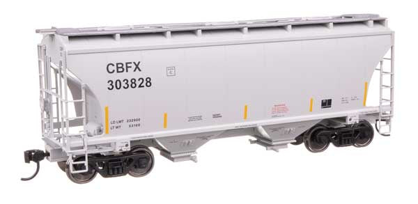 WalthersMainline HO 39' Trinity 3281 2-Bay Covered Hopper - Ready-to-Run -- CBFX #303828