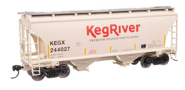 WalthersMainline HO 39' Trinity 3281 2-Bay Covered Hopper - Ready-to-Run -- Keg River #244027