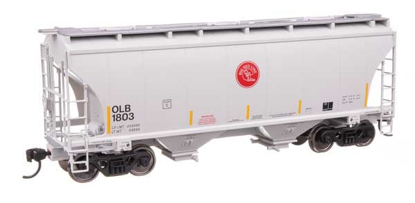 WalthersMainline HO 39' Trinity 3281 2-Bay Covered Hopper - Ready-to-Run -- Omaha, Lincoln and Beatrice Rwy #1803