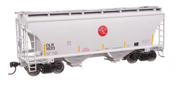 WalthersMainline HO 39' Trinity 3281 2-Bay Covered Hopper - Ready-to-Run -- Omaha, Lincoln and Beatrice Rwy #1820