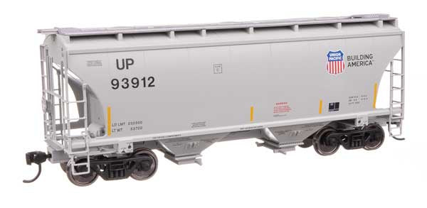 WalthersMainline HO 39' Trinity 3281 2-Bay Covered Hopper - Ready-to-Run -- Union Pacific (UP) #93912