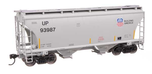 WalthersMainline HO 39' Trinity 3281 2-Bay Covered Hopper - Ready-to-Run -- Union Pacific (UP) #93987