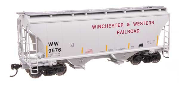 WalthersMainline HO 39' Trinity 3281 2-Bay Covered Hopper - Ready-to-Run -- Winchester & Western (WW) #9576