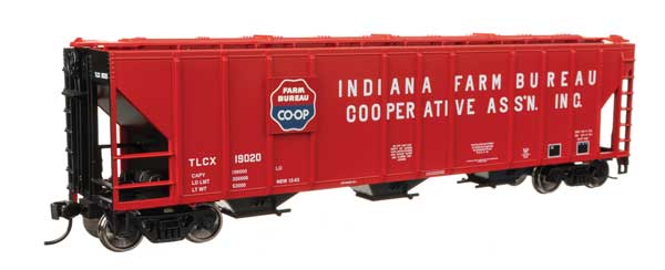 50' Pullman-Standard PS2-CD 4427 3-Bay Covered Hopper - Ready to Run -- Indiana Farm Bureau TLCX #19020