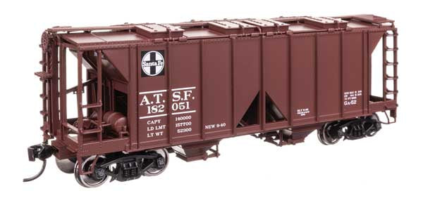 WalthersMainline HO ACF 1958 Cu Ft Covered Hopper - Ready to Run -- Santa Fe (ATSF) #182051
