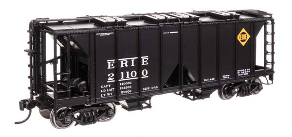 WalthersMainline HO ACF 1958 Cu Ft Covered Hopper - Ready to Run -- Erie #21100