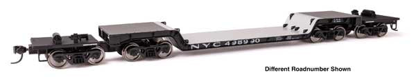 WalthersMainline HO 81' 8-Axle Depressed Center Flatcar - Ready to Run -- New York Central (NYC) #498987