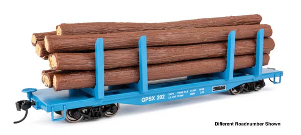 WalthersMainline HO 45' Logging Flatcar - Ready to Run -- Georgia Pacific #215