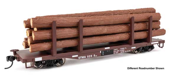 WalthersMainline HO 45' Logging Flatcar - Ready to Run -- St. Maries River Railroad #528