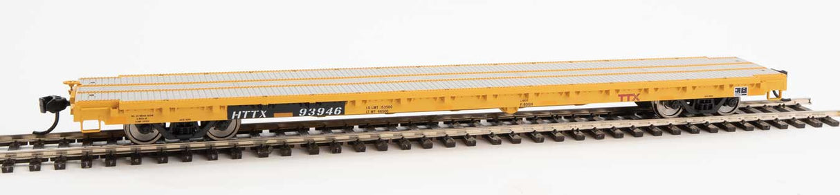 Walthers Mainline 60' Pullman-Standard Flatcar - Ready to Run -- TTX HTTX #93946 (Heavy duty loading) - 910-5365