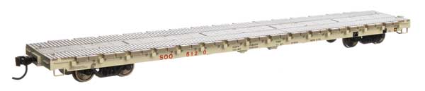 WalthersMainline 60' Pullman-Standard Flatcar - Ready to Run -- Soo Line #5120 - 910-5407