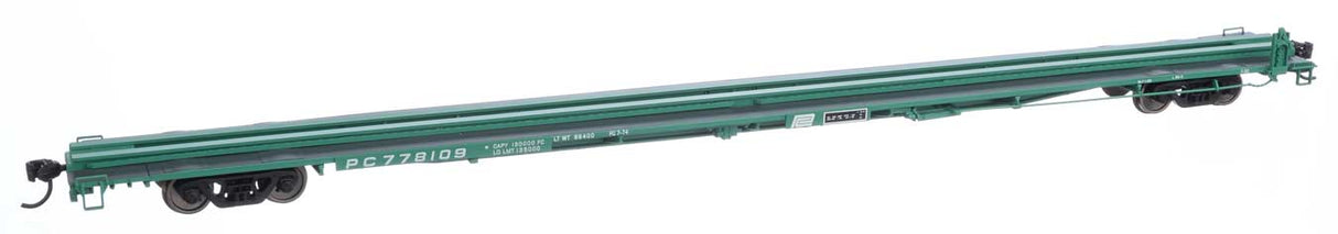 Walthers Mainline 85' General American G85 Flatcar - Ready to Run -- Penn Central #778109 - 910-5559
