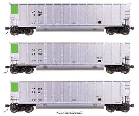 WalthersMainline HO 50' Bethgon Coalporter Gondola 3-Pack - Ready to Run -- CPOX #3300, #3313, #3339
