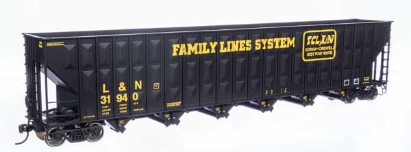WalthersMainline HO Greenville 7,000 Cubic Foot Wood Chip Hopper - Ready to Run -- Louisville & Nashville #31940