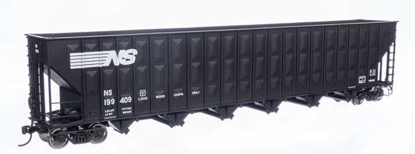 WalthersMainline HO Greenville 7,000 Cubic Foot Wood Chip Hopper - Ready to Run -- Norfolk Southern #199409