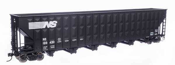 WalthersMainline HO Greenville 7,000 Cubic Foot Wood Chip Hopper - Ready to Run -- Norfolk Southern #199430