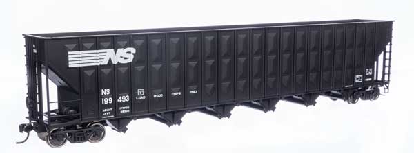 WalthersMainline HO Greenville 7,000 Cubic Foot Wood Chip Hopper - Ready to Run -- Norfolk Southern #199493