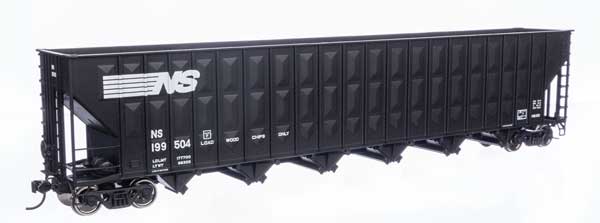 WalthersMainline HO Greenville 7,000 Cubic Foot Wood Chip Hopper - Ready to Run -- Norfolk Southern #199504