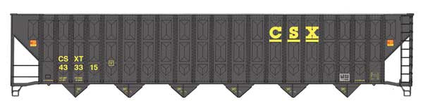 WalthersMainline HO 73' Greenville 7,000 Cubic Foot Wood Chip Hopper - Ready to Run -- CSX #433315