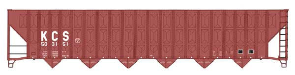 WalthersMainline HO 73' Greenville 7,000 Cubic Foot Wood Chip Hopper - Ready to Run -- Kansas City Southern #503151