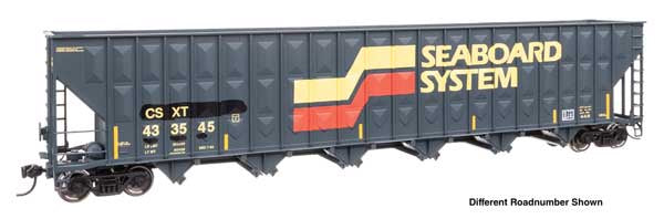 WalthersMainline HO 73' Greenville 7,000 Cubic Foot Wood Chip Hopper - Ready to Run -- CSX #433790 (Patched Seaboard System SBD)
