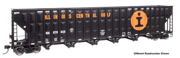 WalthersMainline HO 73' Greenville 7,000 Cubic Foot Wood Chip Hopper - Ready to Run -- Illinois Central Gulf #870055