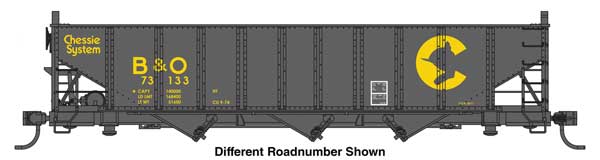 WalthersMainline HO 70-Ton AAR 3-Bay Open Hopper - Ready to Run -- Baltimore & Ohio #76456