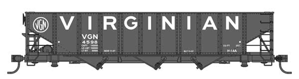WalthersMainline HO 70-Ton AAR 3-Bay Open Hopper - Ready to Run -- Virginian #4598