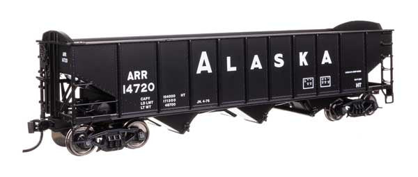 WalthersMainline HO 70-Ton AAR 3-Bay Open Hopper - Ready to Run -- Alaska (ARR) #14720