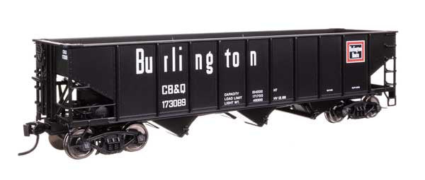 WalthersMainline HO 70-Ton AAR 3-Bay Open Hopper - Ready to Run -- Chicago Burlington & Quincy (CB&Q) #173089
