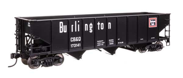 WalthersMainline HO 70-Ton AAR 3-Bay Open Hopper - Ready to Run -- Chicago Burlington & Quincy (CB&Q) #173141