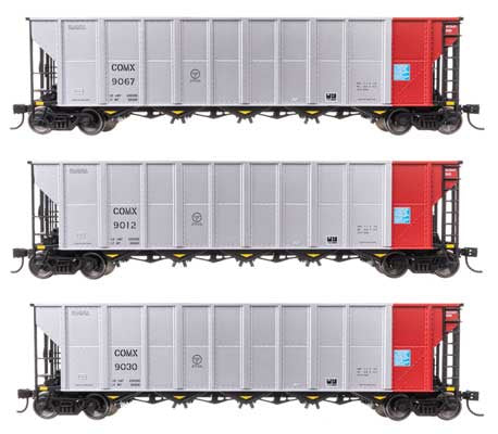WalthersMainline HO 50' RD-4 Hopper 3-Pack - Ready to Run -- Commonwealth Edison COMX #9012, 9030, 9067