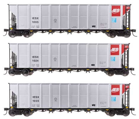 WalthersMainline HO 50' RD-4 Hopper 3-Pack - Ready to Run -- Alliant Energy IESX #1007, 1038, 1061