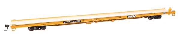 WalthersMainline 89' Channel Side Flatcar - Ready to Run -- Trailer-Train JTTX #930188 (yellow, black; General Service)