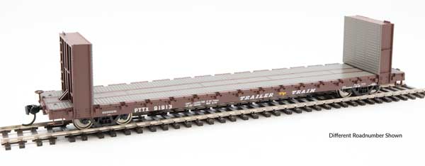 Walthers Mainline 60' Pullman-Standard Bulkhead Flatcar (48' IL) - Ready to Run -- Trailer Train #91976 - 910-5848