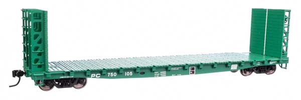 WalthersMainline HO 53' GSC Bulkhead Flatcar - Ready to Run -- Penn Central #750105