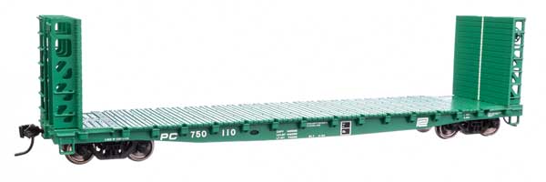 WalthersMainline HO 53' GSC Bulkhead Flatcar - Ready to Run -- Penn Central #750110